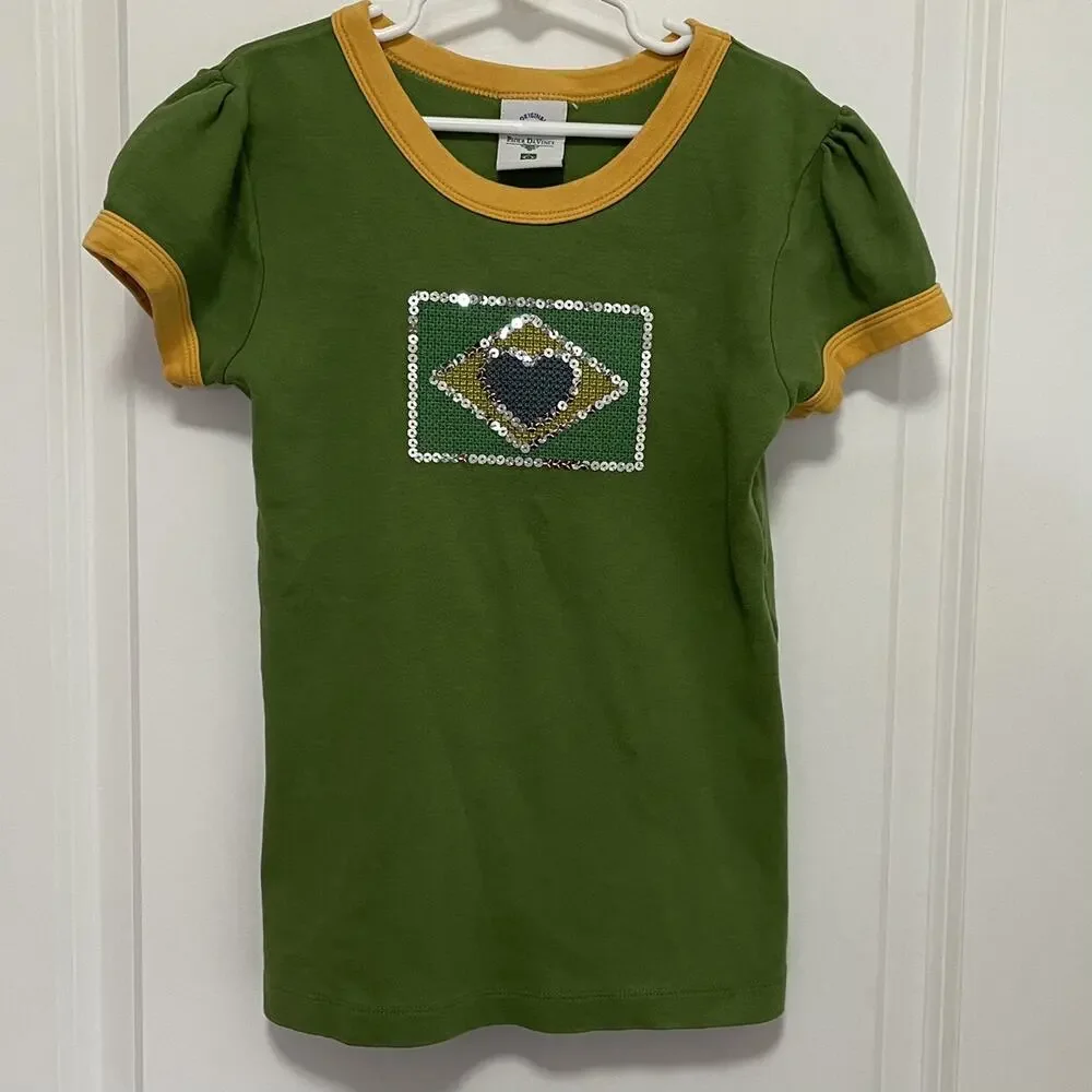 Paola Da Vinci Green Sequins Top Size 12